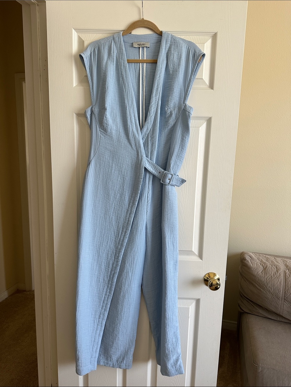 Rachel Comey Light Blue Wrap Jumpsuit